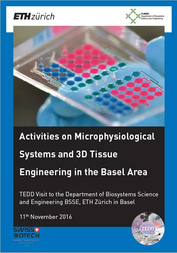 Flyer cover TEDD Visit to the Departement of Biosystems Science