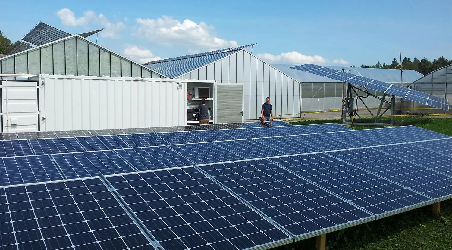 Photovoltaic test plant at Campus Grüntal