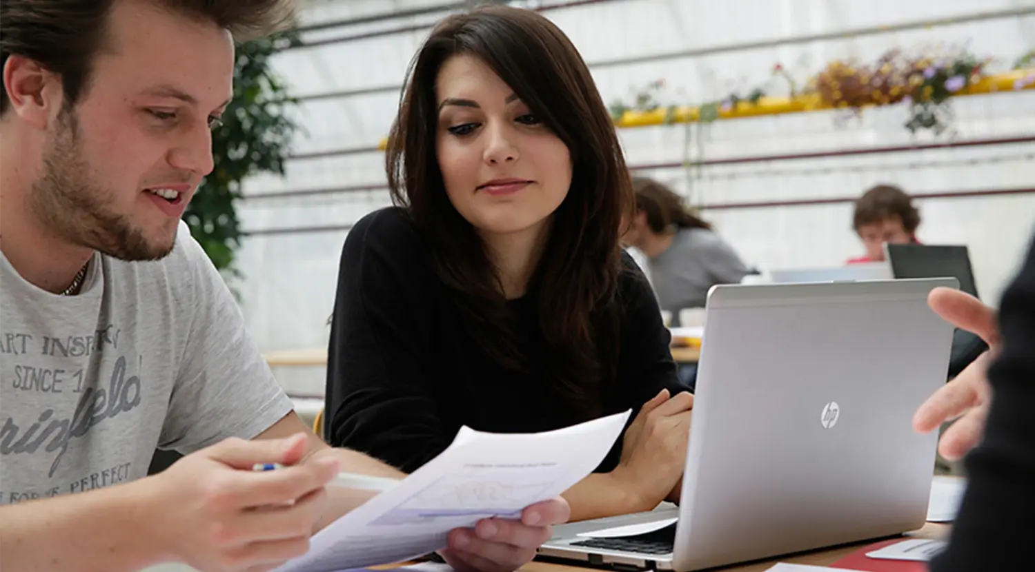 Studenten der Vertiefung Erneuerbare Energien und Ökotechnologien am lernen