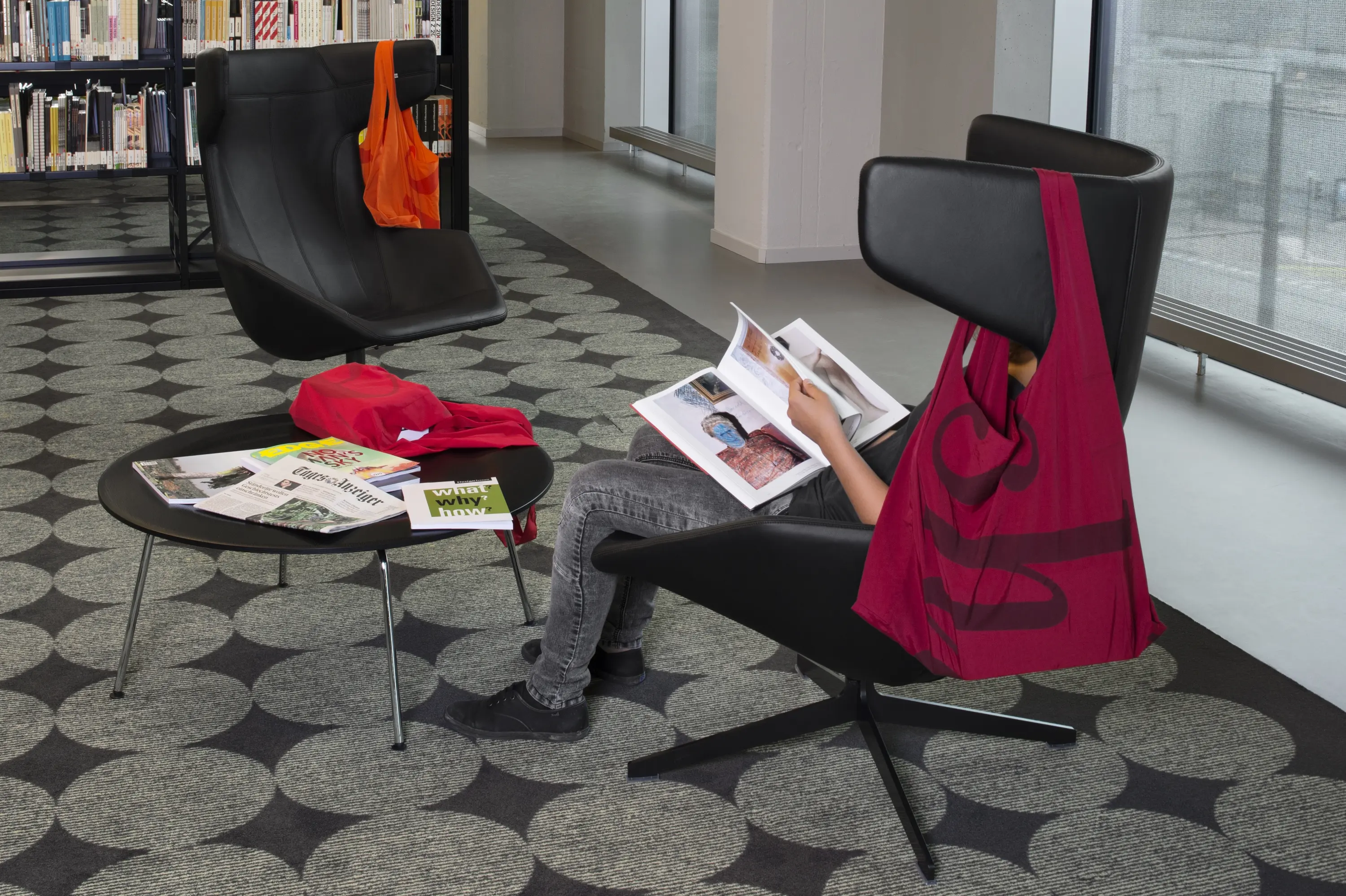 Armchairs in the University Library Zurich.