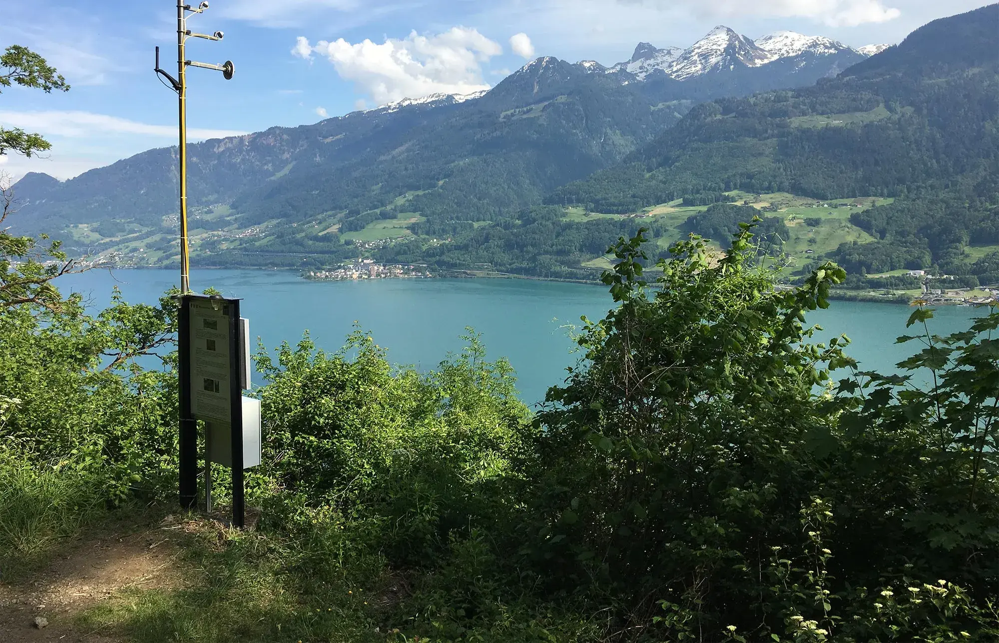 Einstrahlungsmessung über Walensee