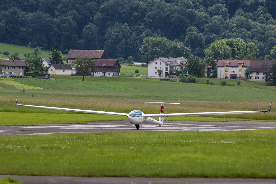 Segelflugzeug mit Winglets