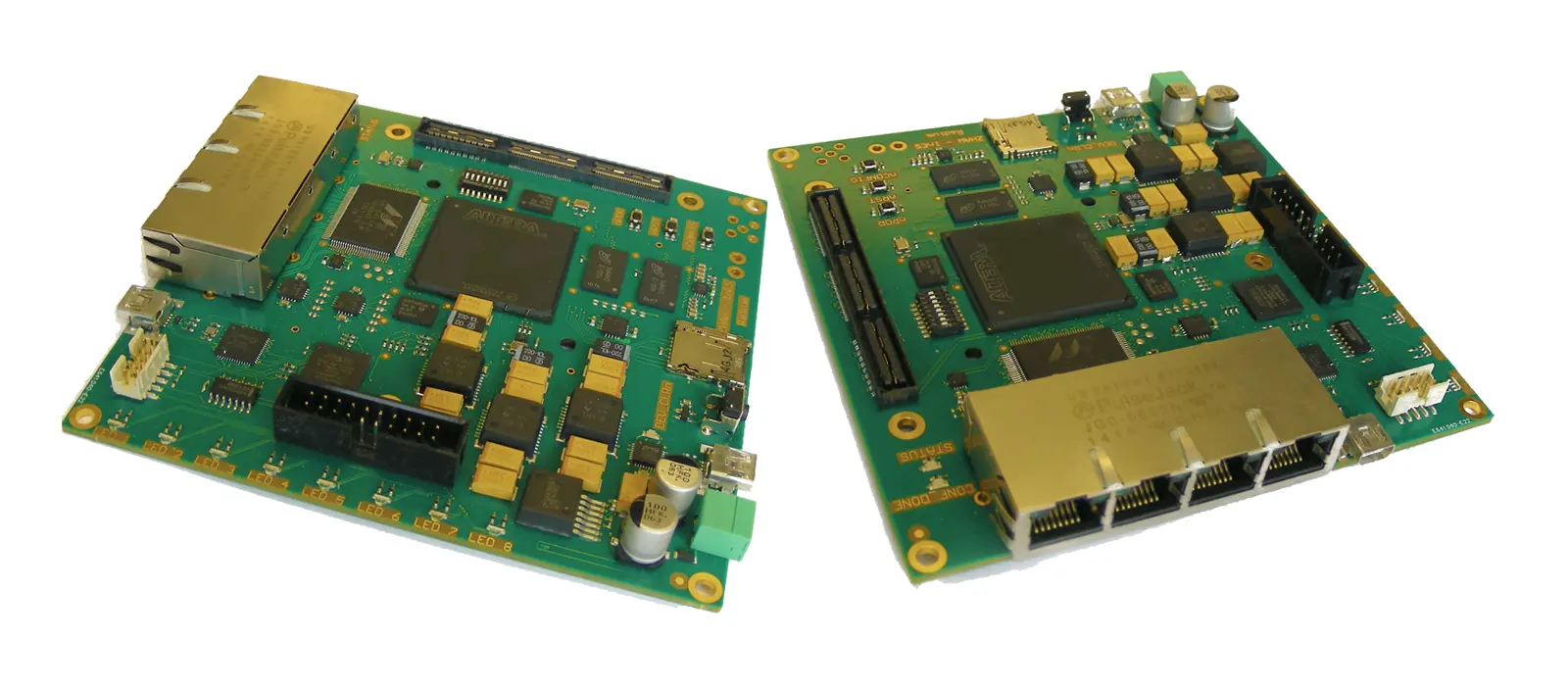 Das Bild zeigt zwei Radium SoC-Boards