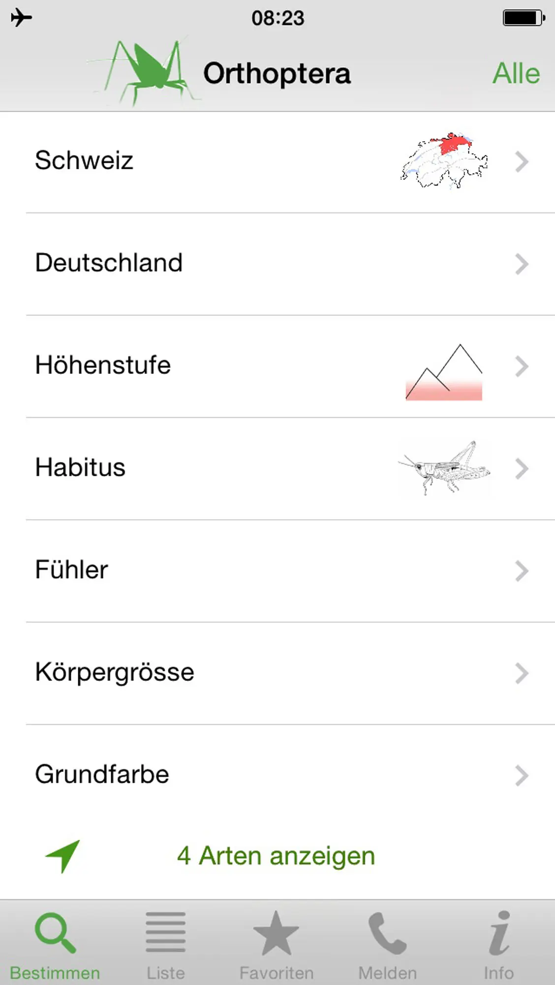 Heuschrecken per App bestimmen