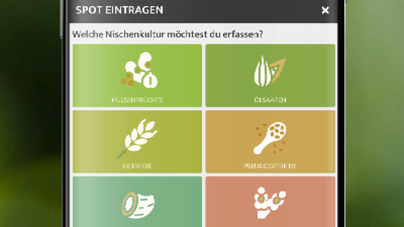 Closeup der AgroPionier App